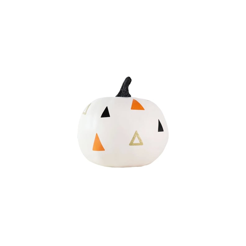 Small Halloween Pumpkin Cream With Painted Triangles