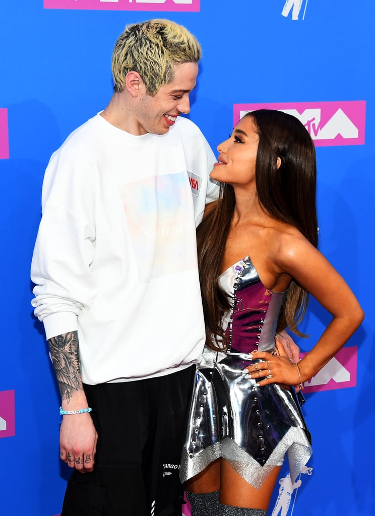 Ariana Grande and Pete Davidson at the 2018 MTV VMAs