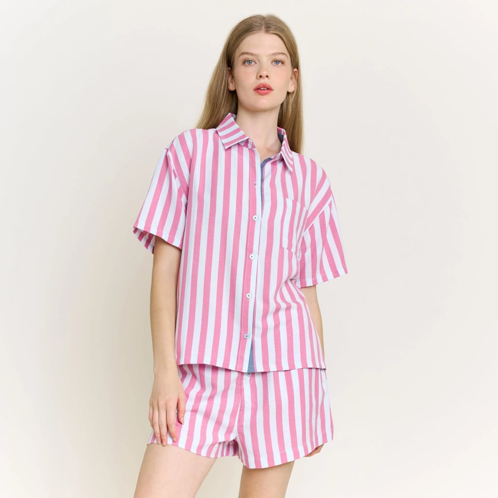 Honeydew Brunch Date Shortie PJ Set in Drift Stripe ($41, originally $68)
Honeydew has a whole four pages of chic pajamas, loungewear, and intimates marked down for Labor Day through September 7. Our personal pick is this PJ set for all seasons (especially if you sleep warm), which is 40 percent off and available in this Drift Stripe colorway, or a fun Citrus Check.