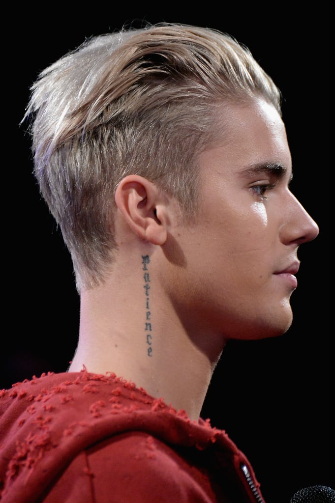 Justin Bieber’s “Patience” Neck Tattoo