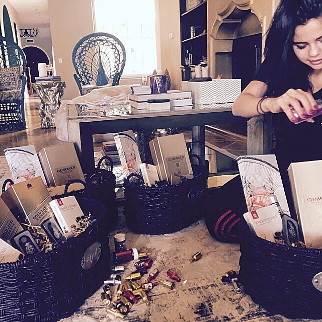 Selena Gomez put together homemade goody baskets for her team.
Source: Instagram user selenagomez