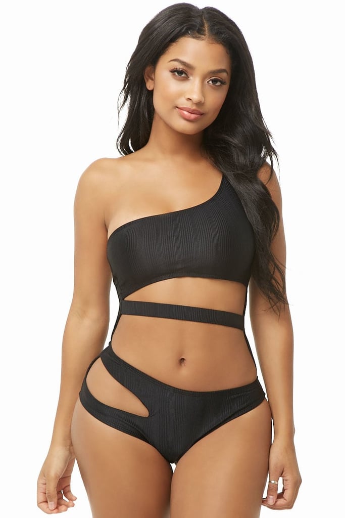 Forever 21 Cutout One-Shoulder Swimsuit | Swimsuit Trends ...
