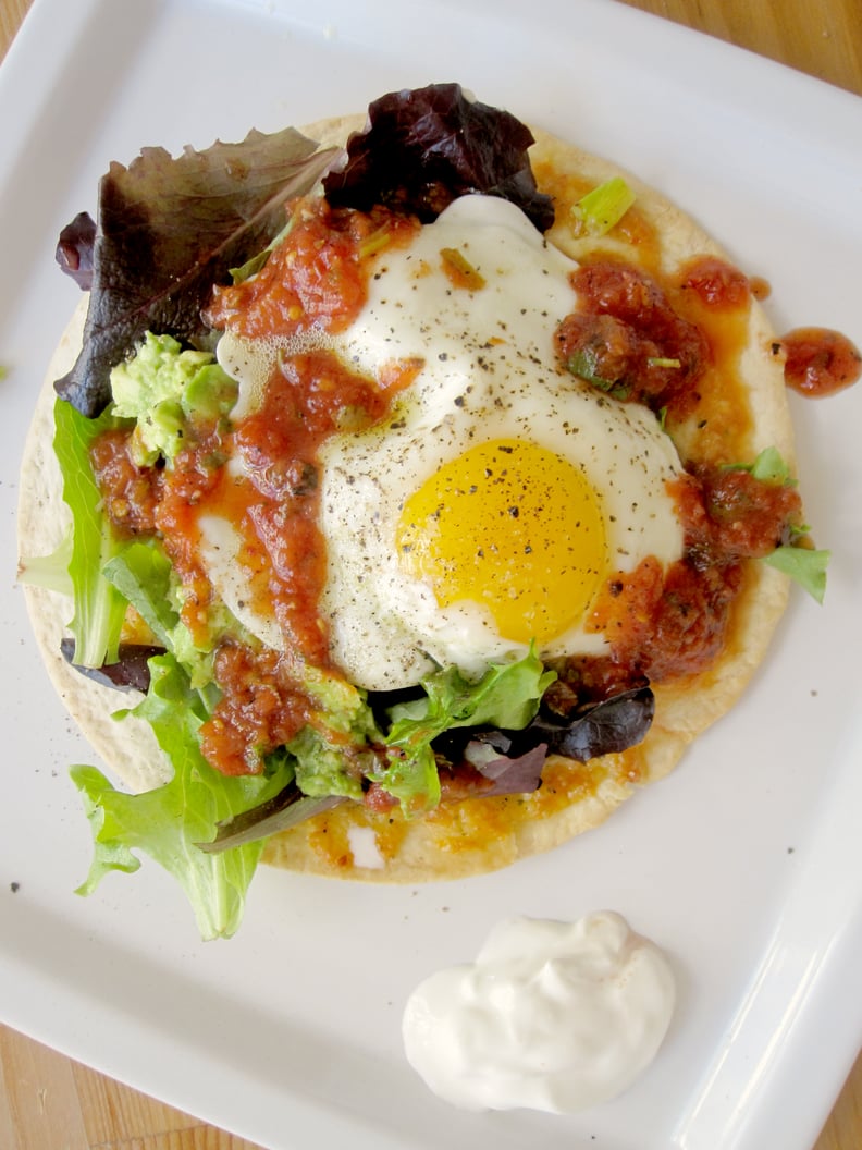 Fried Egg on a Crispy Tortilla