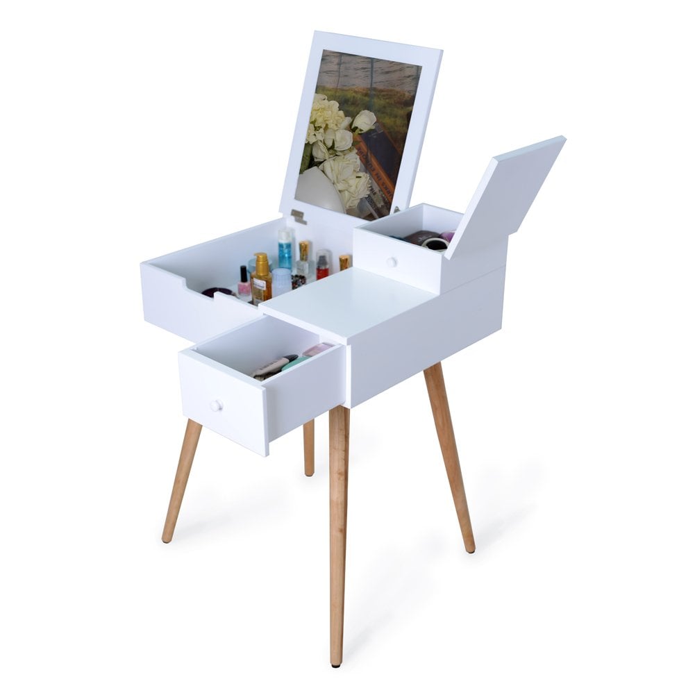 Facilehome White Dressing Vanity Table | Best Vanities From Amazon ...