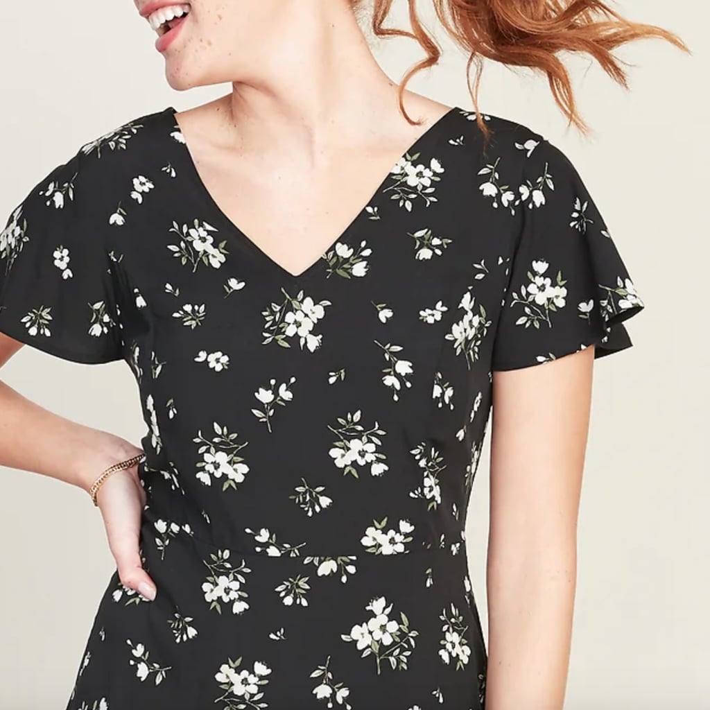 Old navy black sale and white floral dress