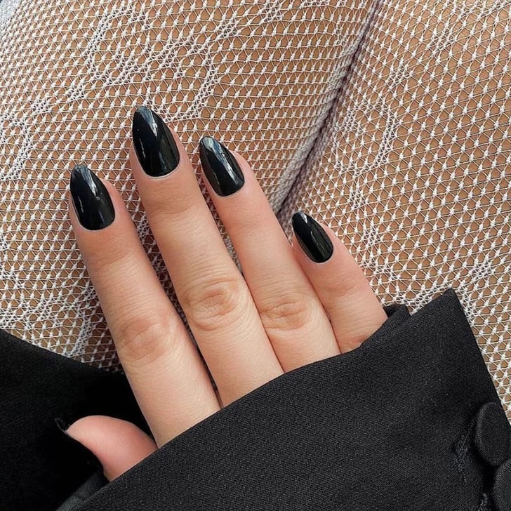Black press on sales nails