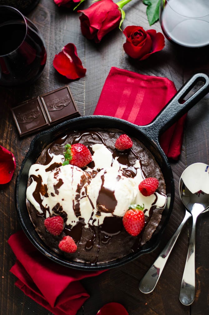 Skillet Red Wine Brownies