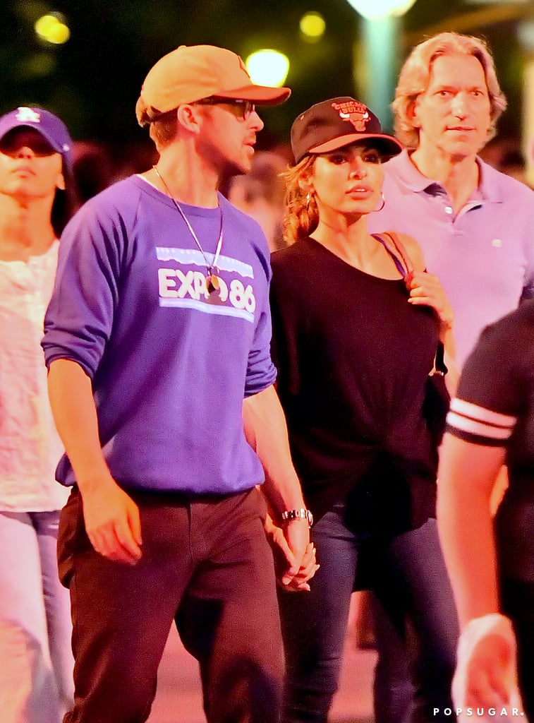 Ryan Gosling and Eva Mendes at Disneyland August 2017