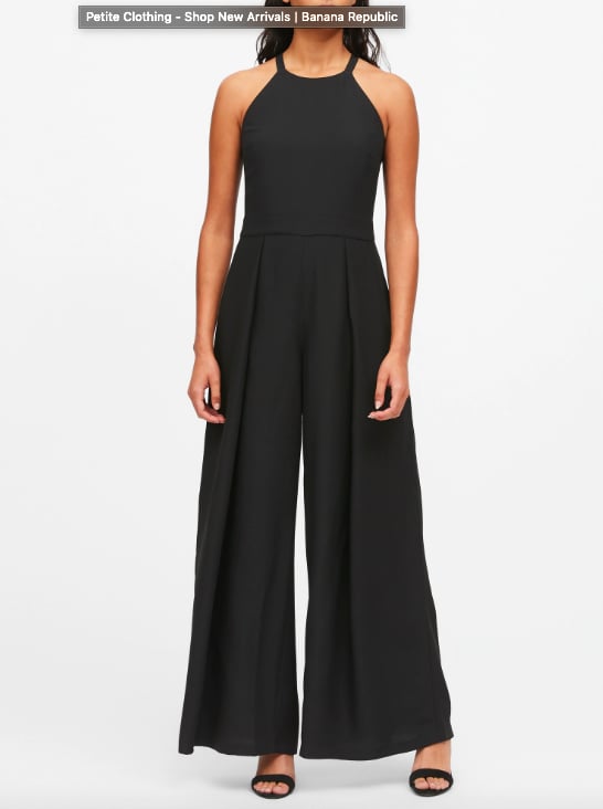 Petite Halter Wide-Leg Jumpsuit