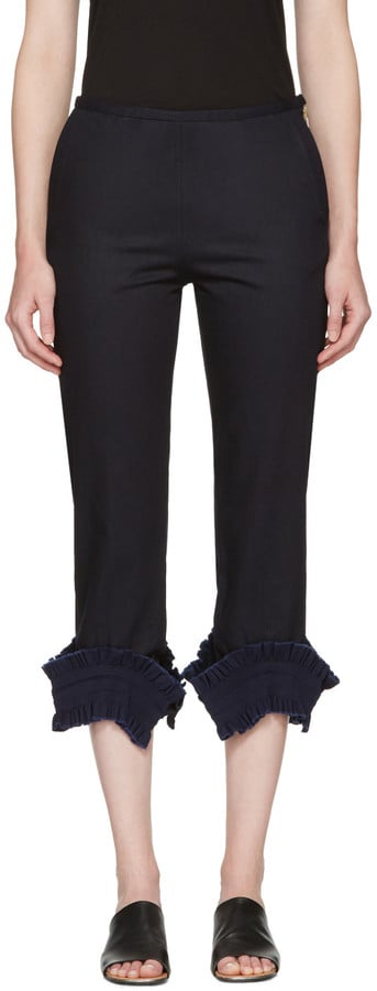 Check out the tiny frilled details on this pair of cropped Ovelia Transtoto jeans ($775).