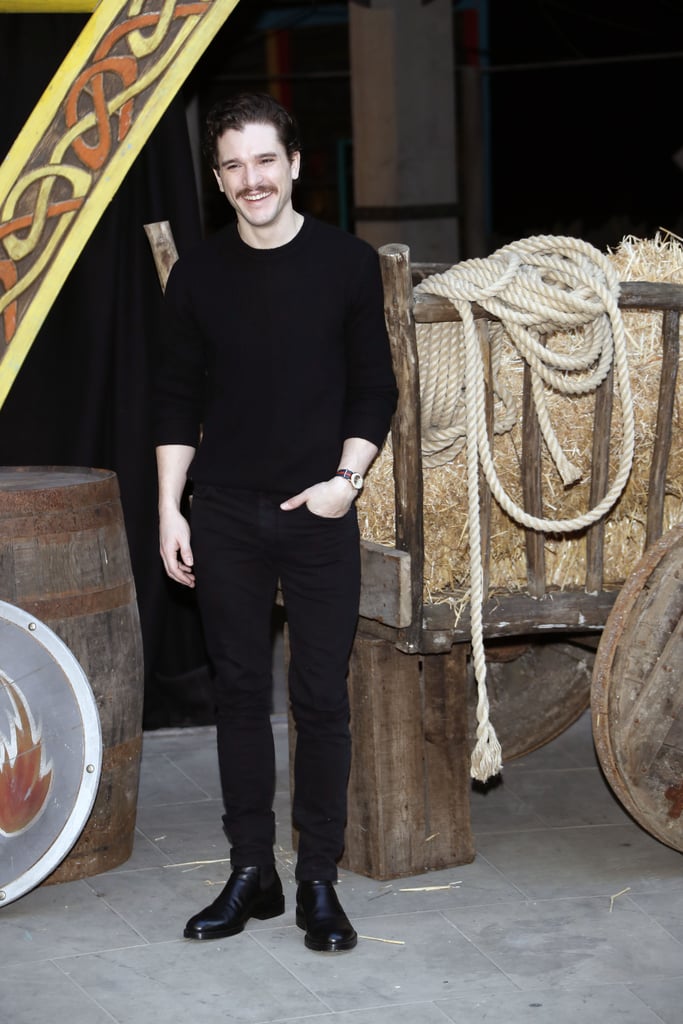 Kit Harington Haircut And Mustache 2019 Pictures Popsugar Celebrity