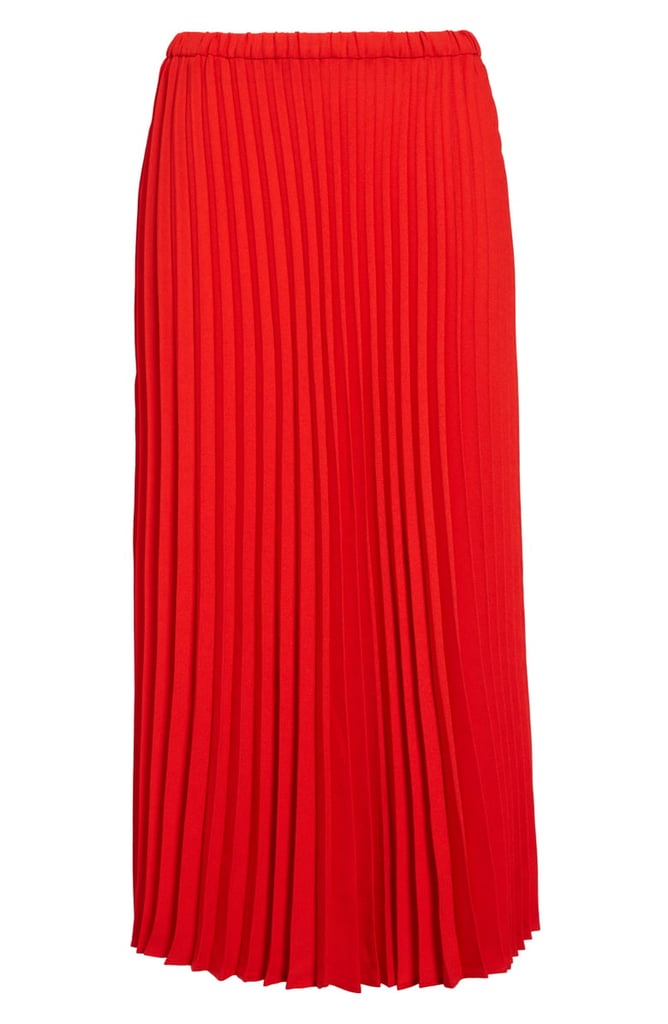 Halogen Pleated Midi Skirt