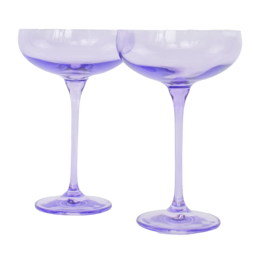Home Gifts: Estelle Colored Glass Stem Coupe Set