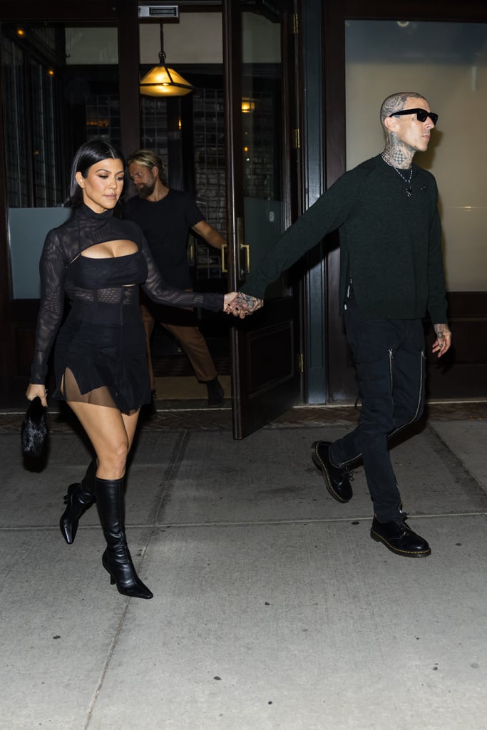 Kourtney Kardashian and Travis Barker in New York City