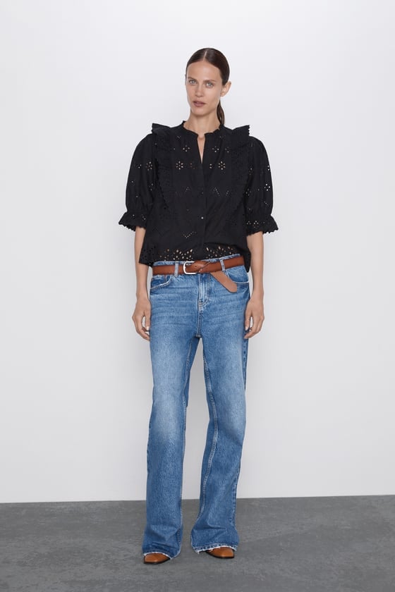 Zara Openwork Embroidery Shirt