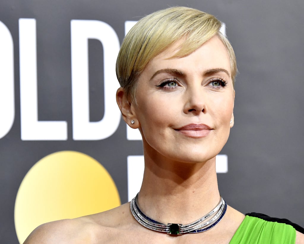Charlize Theron Golden Globes Hair 