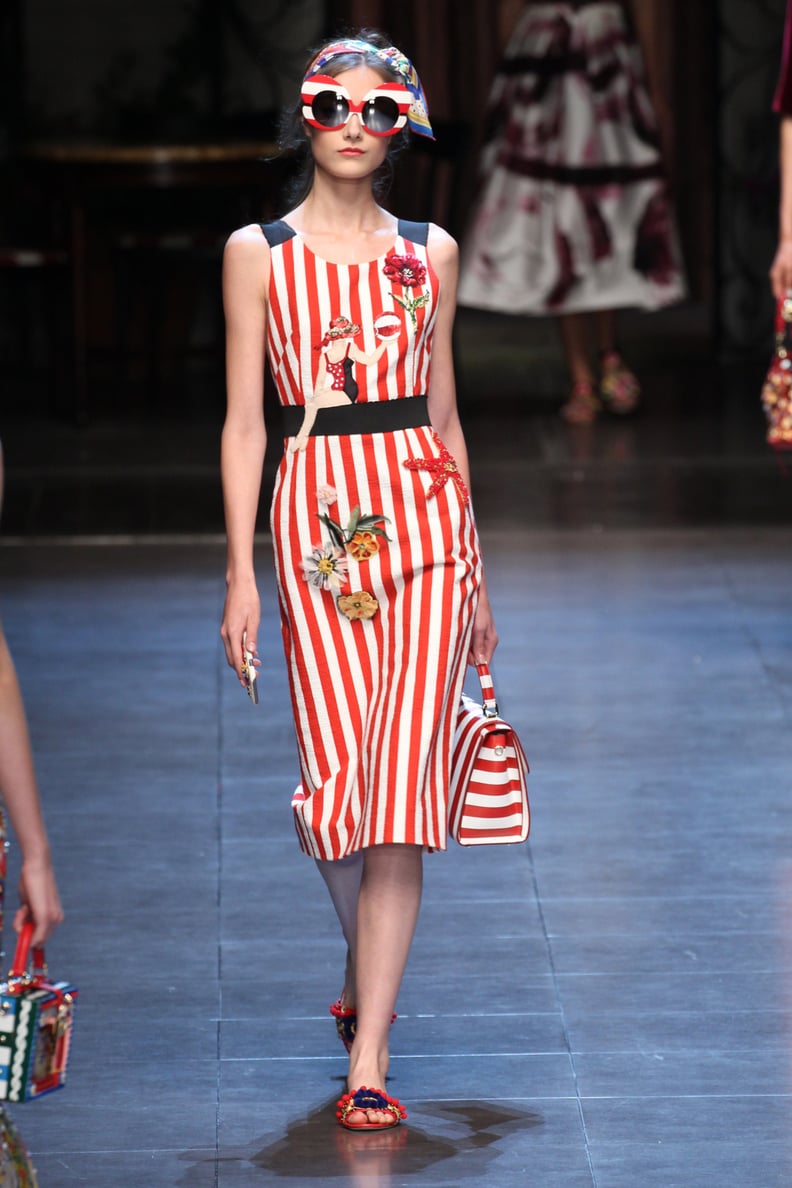 A Model Walking the Dolce & Gabbana Spring '16 Runway