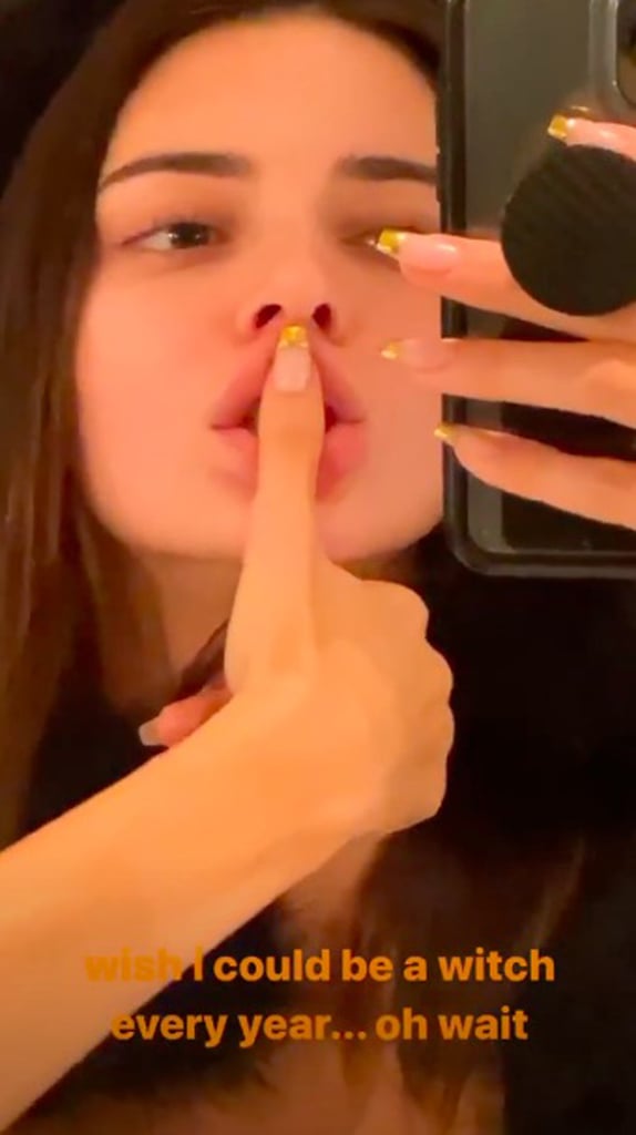 Kendall Jenner's Gold French Manicure