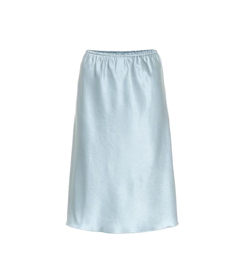 Alexa Chung Satin Midi Skirt