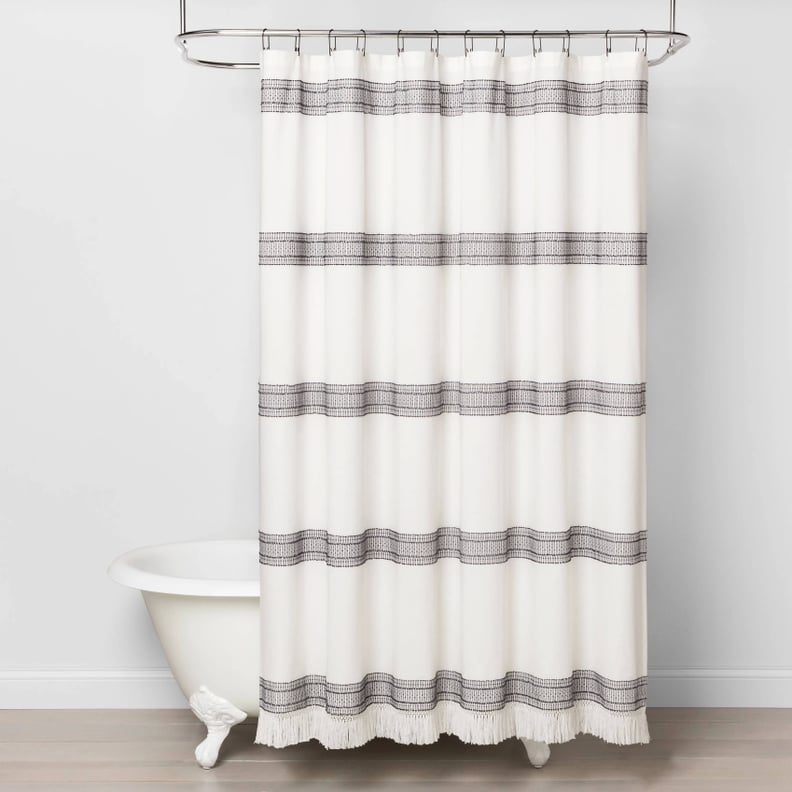 Textured Dobby Stripe Shower Curtain