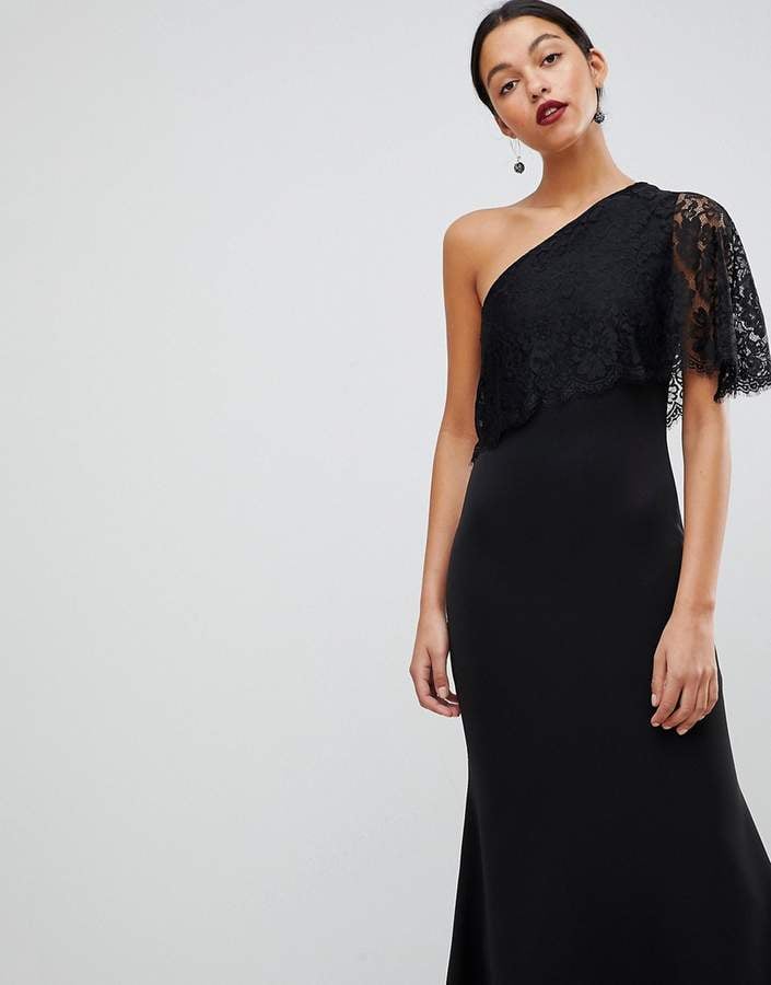 Club L Lace Cape Overlay Dress