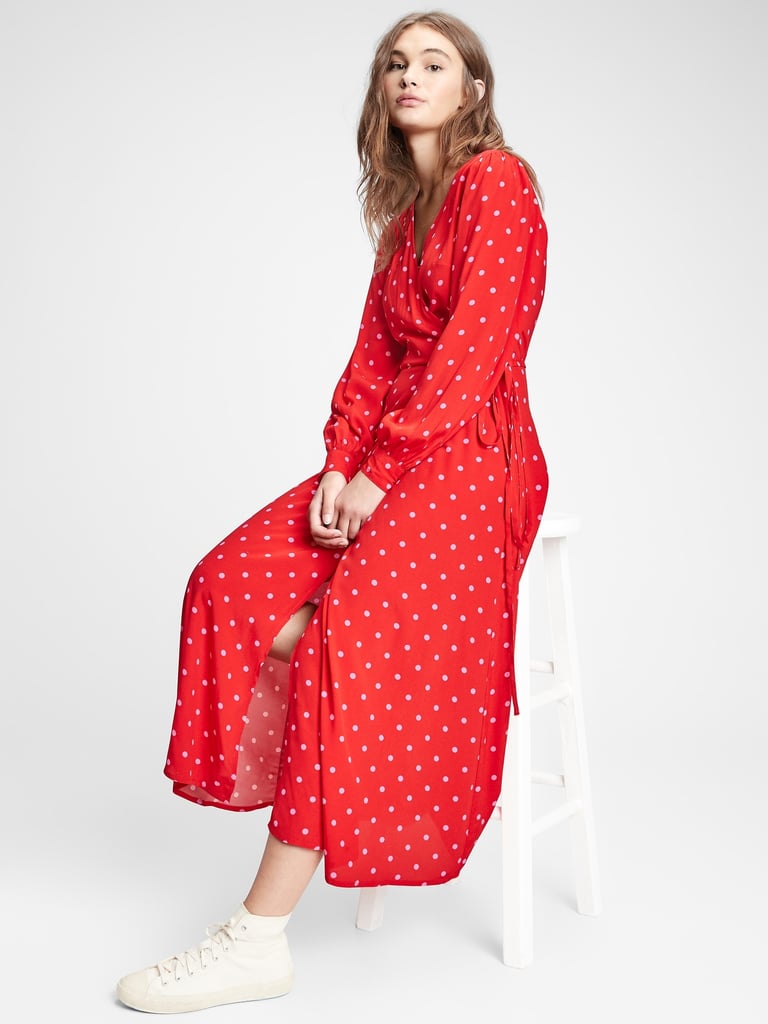 Gap Wrap-Front Maxi Dress