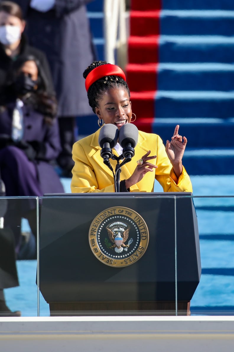 Amanda Gorman On Stage at Joe Biden's Inauguration