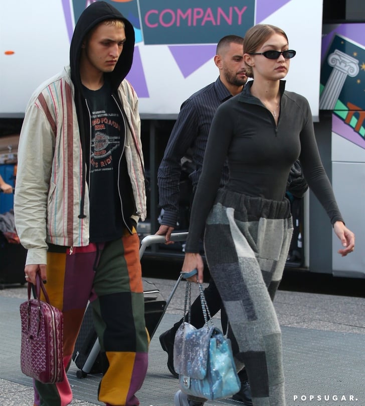 Gigi and Anwar Hadid Patchwork Pants in Milan