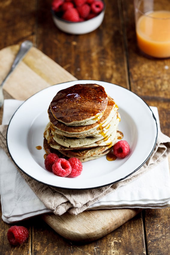 Sugar-Free Banana Oat Pancakes