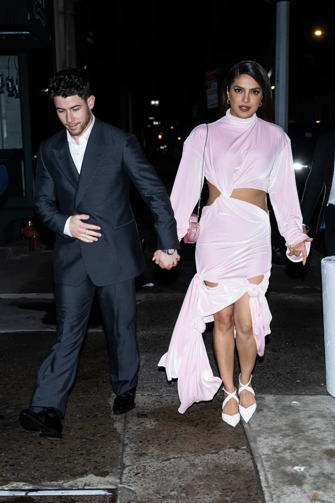 Priyanka Chopra Wears Pink Cutout Dress For NYC Date Night