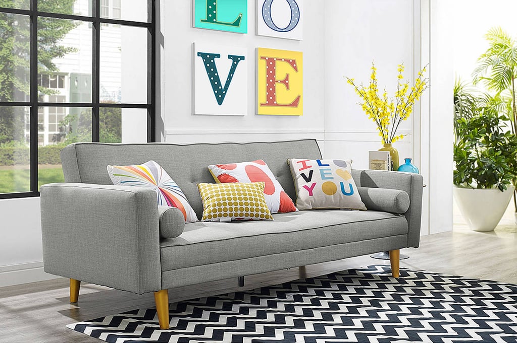 Novogratz Vintage Linen Upholstered Futon Best Futons From Walmart