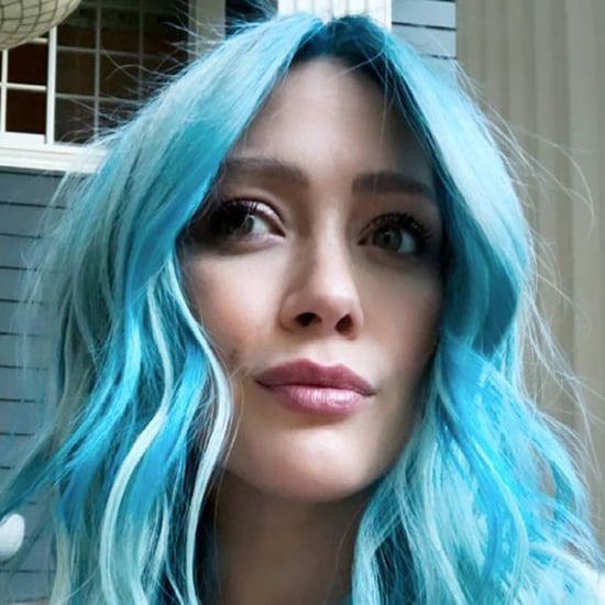 Hilary Duff Dyes Hair Bright Blue While 8 Months Pregnant