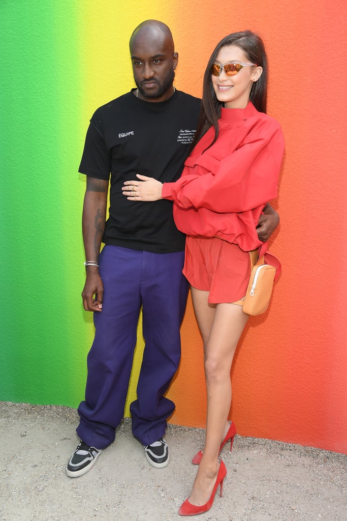 Bella Hadid Red Shorts Louis Vuitton Show in Paris