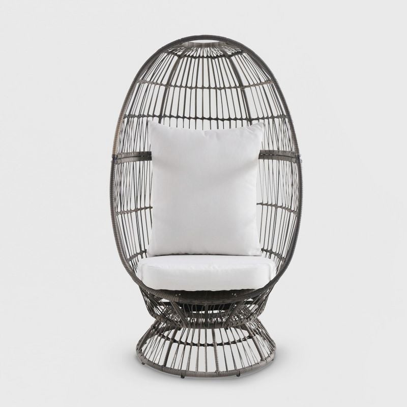 An Egg-Shaped Patio Chair on Sale
