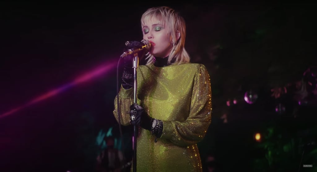 Miley Wearing a Sequined Gucci Dress Miley Wearing a Sequined Gucci Dress