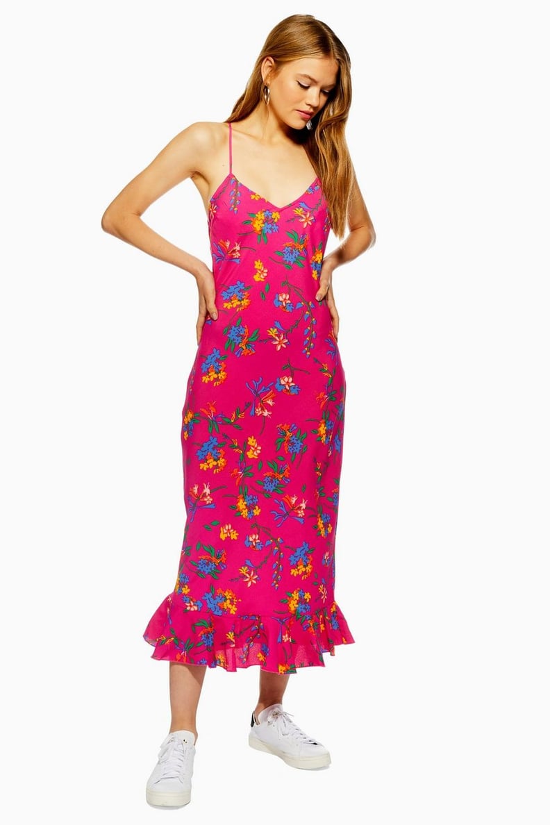 Petite Bright Floral Slip Dress