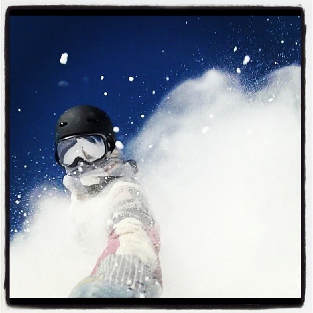 Snowboarder Kelly Clark took in the Sochi snow.  
Source: Instagram user kellycarkfdn