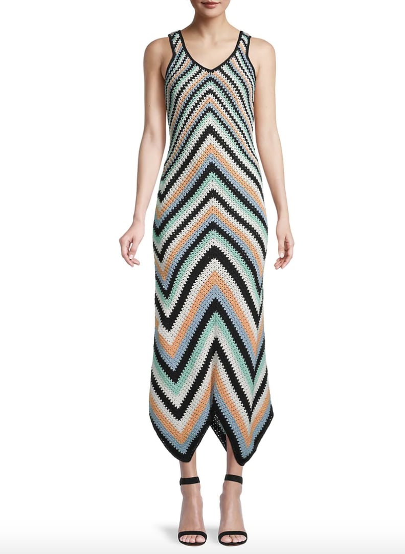 Victor Glemaud Zigzag Crochet Maxi Dress