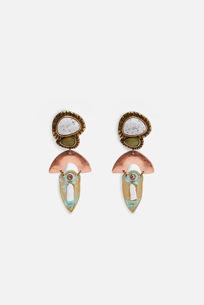 Zara Studio Contrasting Bead Earrings