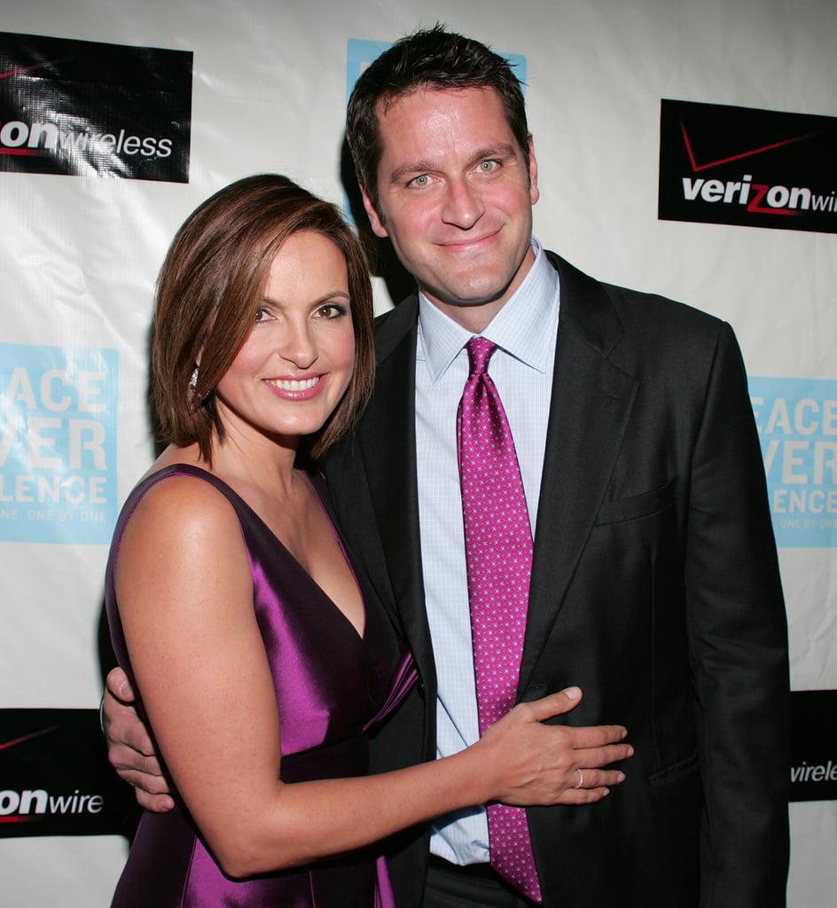 4. The two approached their vows in completely different ways. While Peter admits that he recited his vows so loudly "you could have heard them in Oregon," Mariska's were quiet and small.
5. Mariska's wedding band has a special meaning. Peter proposed with a weathered platinum band set with nine round diamonds. The style symbolizes that even though they will face rough patches, they will always find happiness ahead. 
6. It was a star-studded event. The actress's Law and Order costar Christopher Meloni was one of the 200 wedding guests alongside Jodie Foster, Hilary Swank, and Chad Lowe.