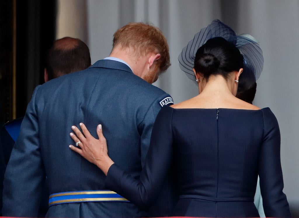 Meghan Markle and Prince Harry Hands on Each Other's Backs