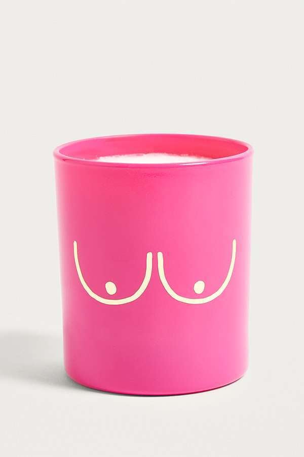 Glass Boob Candle