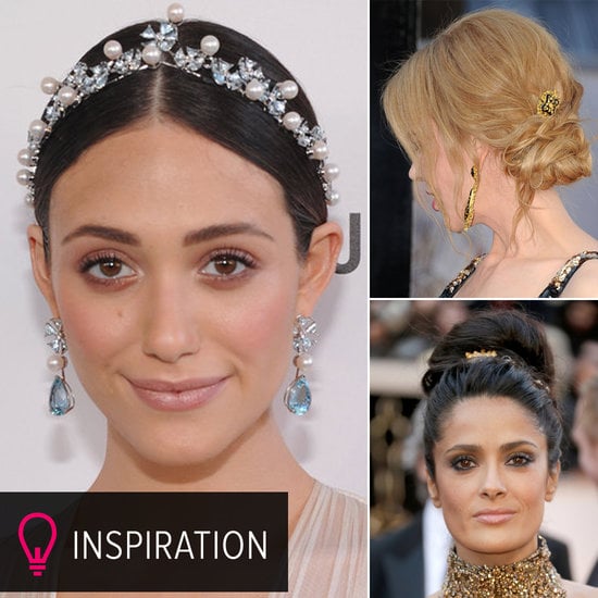 Looking to add a little razzle-dazzle to your bridal hairstyle? A simple hair accessory is a wonderful way to bring some sparkle to your already glamorous look. And where better to source the ultimate in hair jewelry than the red carpet? Check out POPSUGAR Beauty to see how your favorite stars sported hair accessories, and gain some serious inspiration.