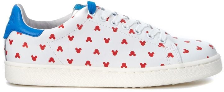 MOA Mini Mickey Mouse White Leather Sneaker