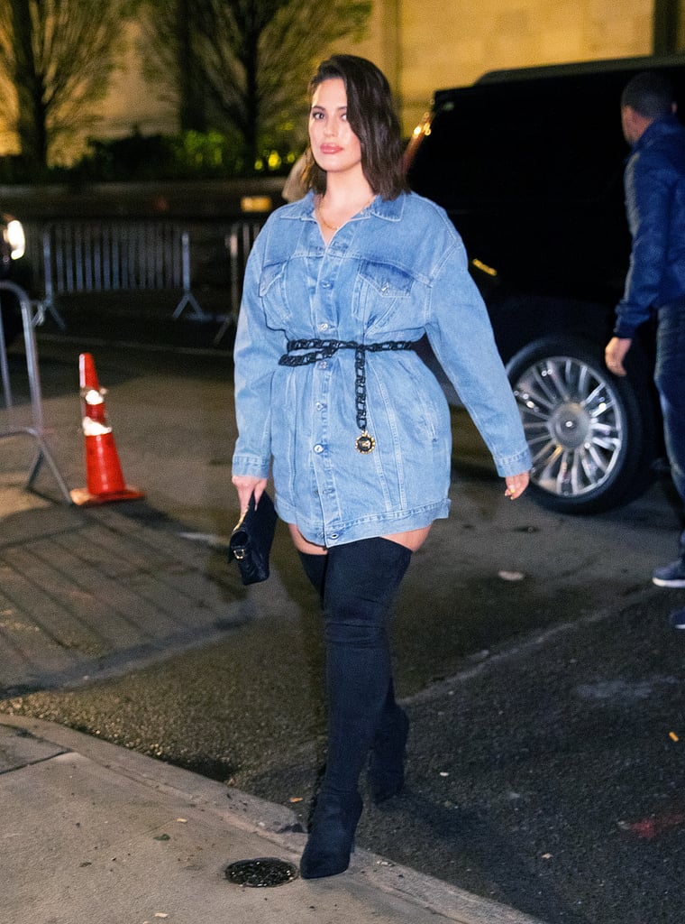 Ashley Graham Jean Jacket Outfit April 2019