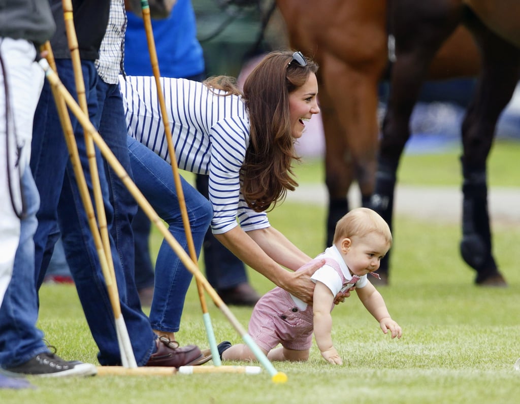 Prince George Crawls at Polo Match | Pictures
