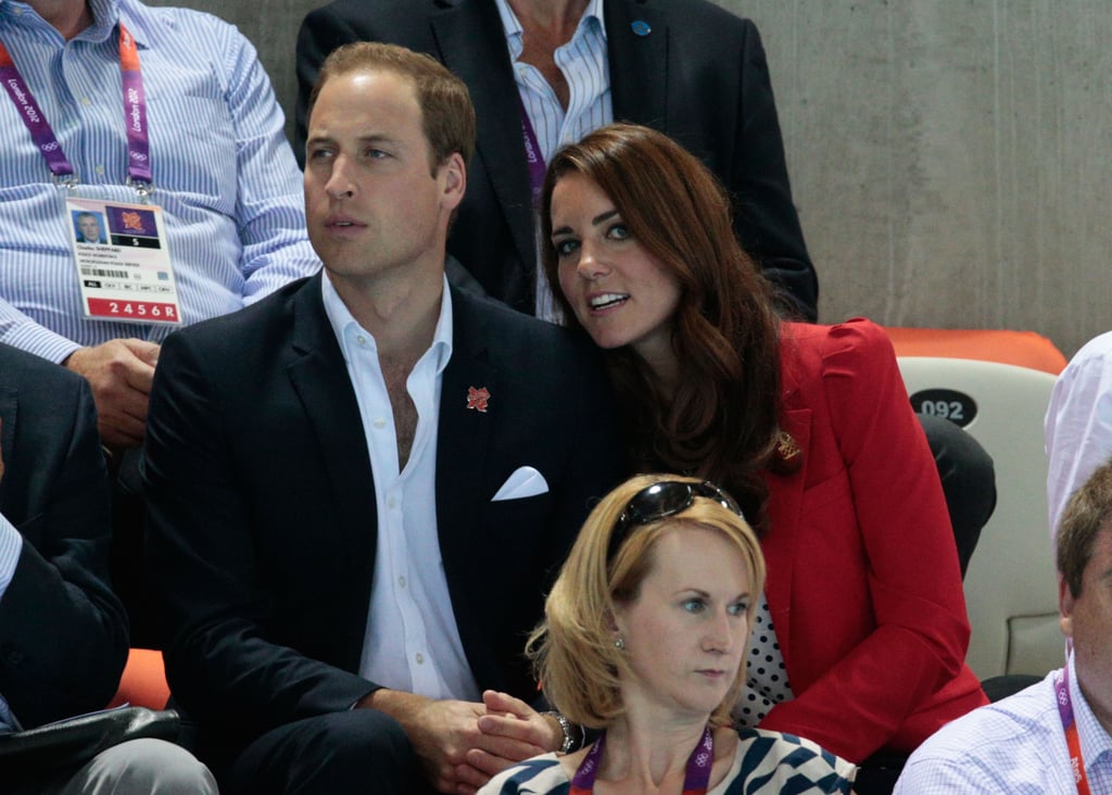 Kate got close to William while watching the Olympics in August 2012.