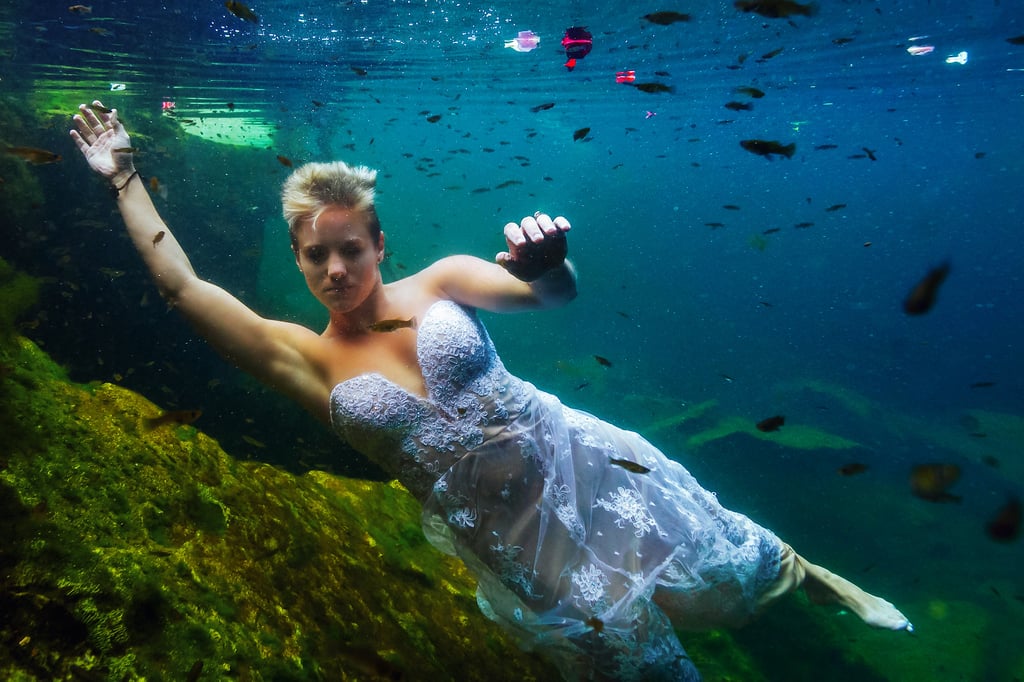 Underwater Trash The Wedding Dress Shoot Popsugar Love Sex Photo