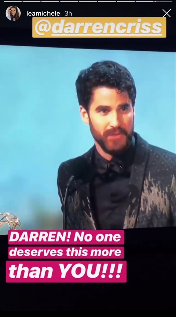 Lea Michele Reacts to Darren Criss's Emmy Win 2018