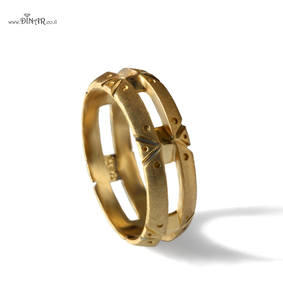 Steampunk Solid Gold Wedding Band ($900)